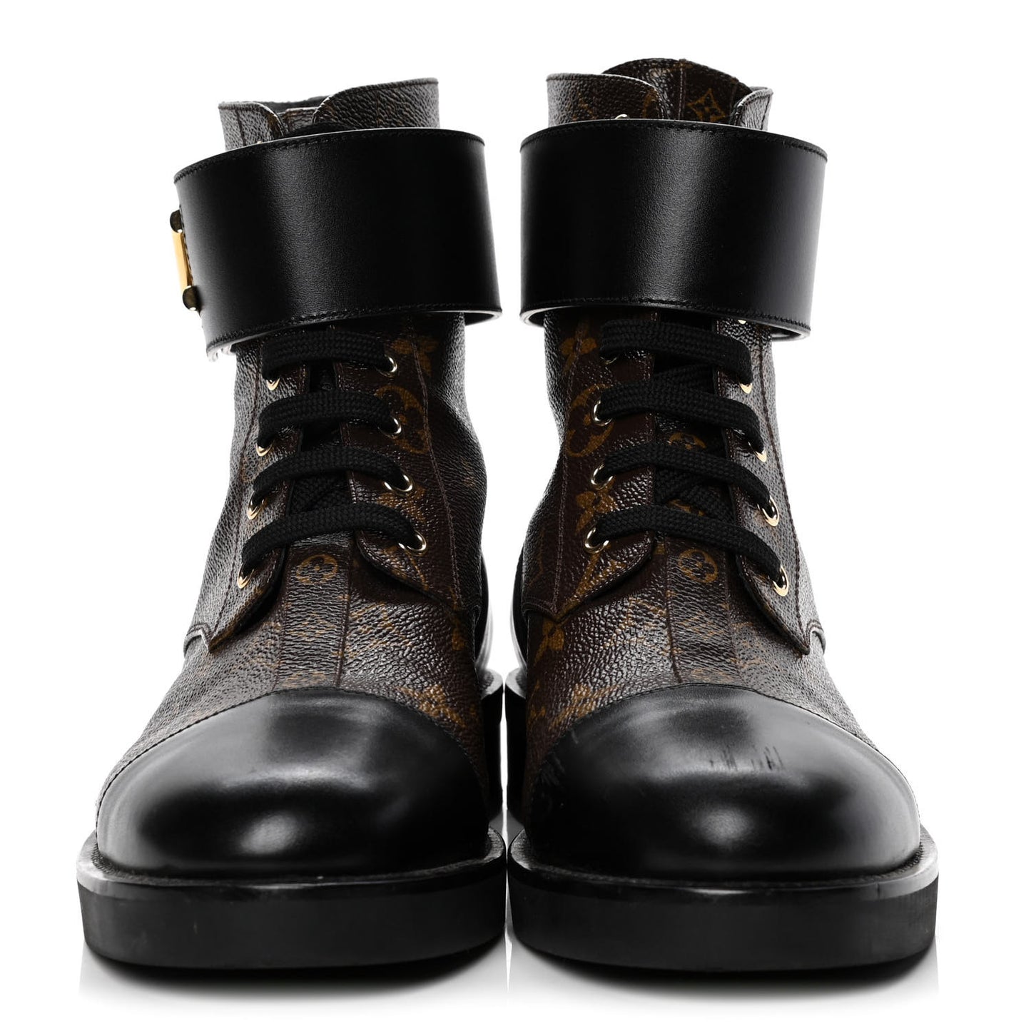 Calfskin Monogram Wonderland Flat Ranger Boots 40 Black