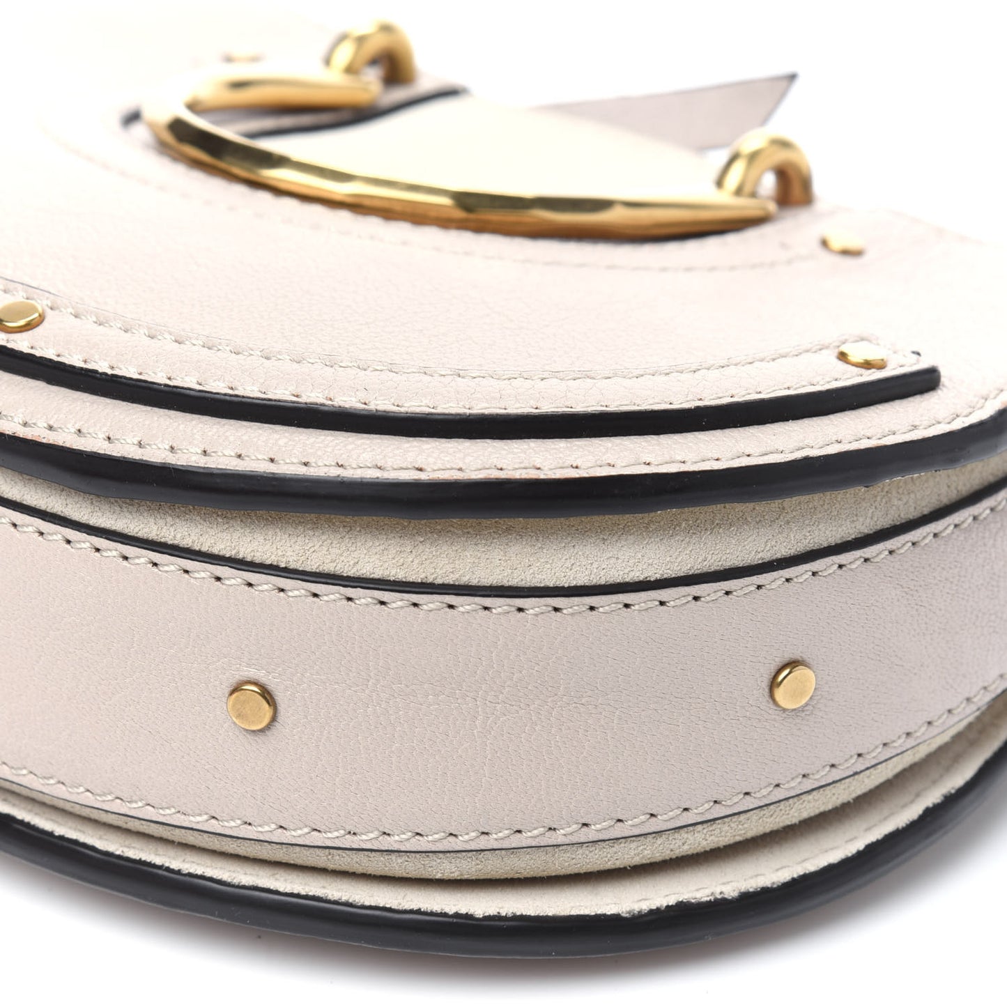 Calfskin Suede Mini Pixie Signature Belt Bag Abstract White