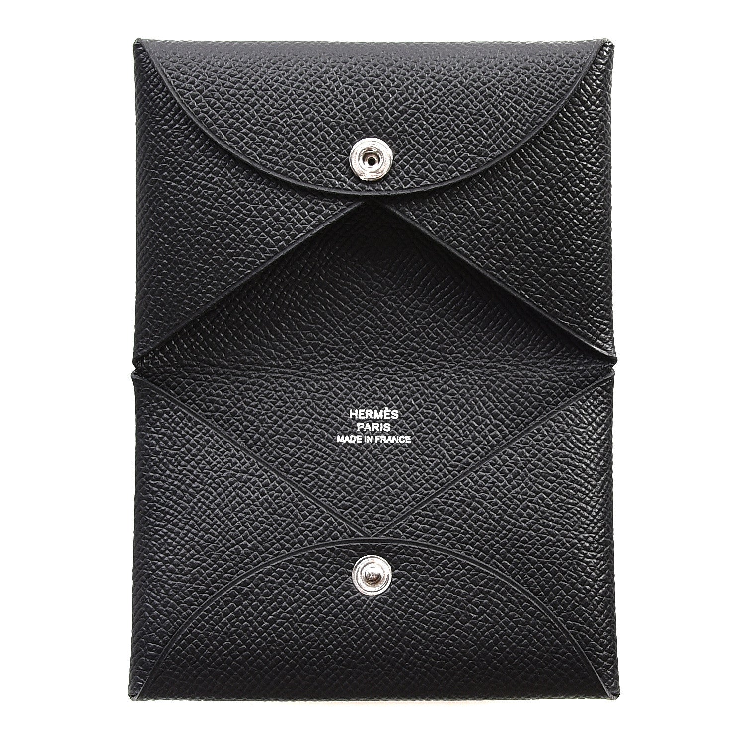Hermes Epsom Calvi Card Case Black 4 of 8