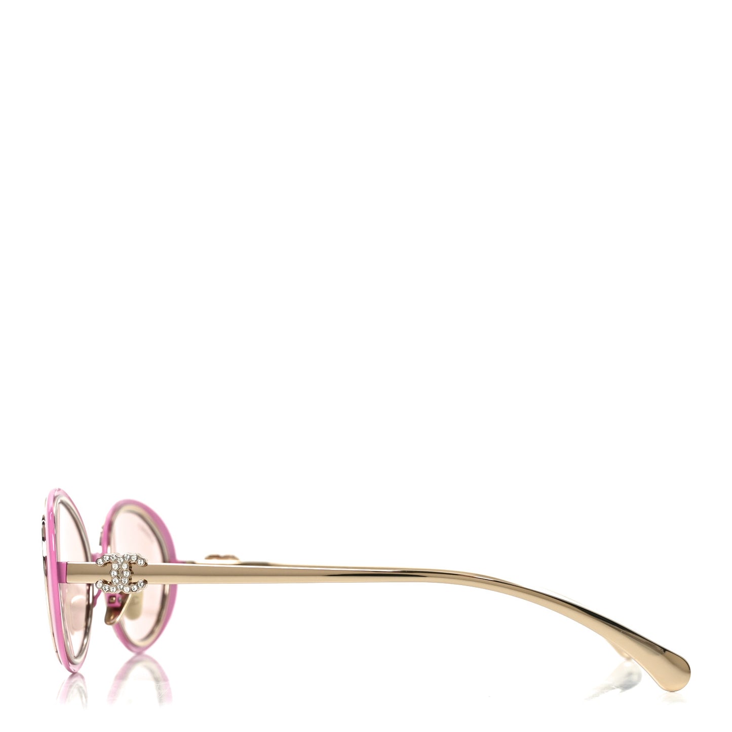 Metal Crystal Pearl Sunglasses 71708 Pink