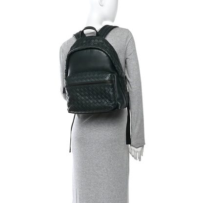 Bottega Veneta Smooth Calfskin Intrecciato Borsa Backpack Pine 2 of 13