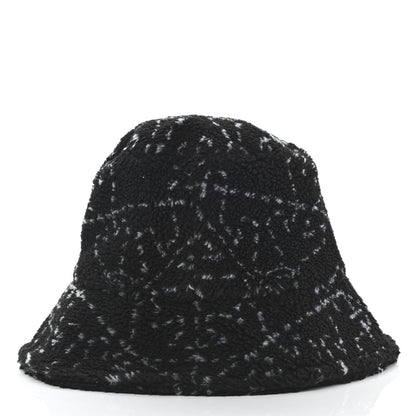 Chanel Faux Fur CC Bucket Hat M Black White 6 of 8