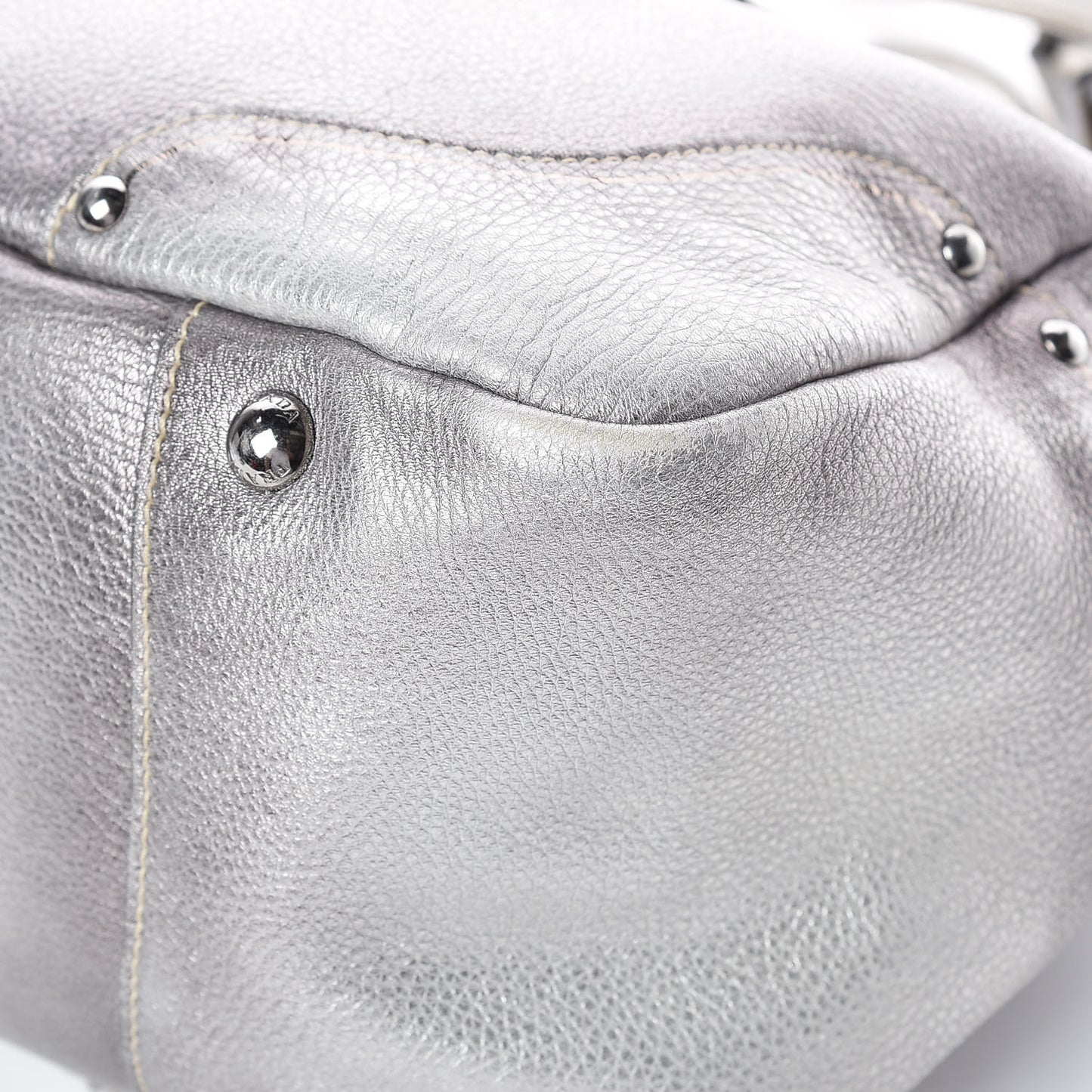 Cervo Lux Bowler Bag Argento