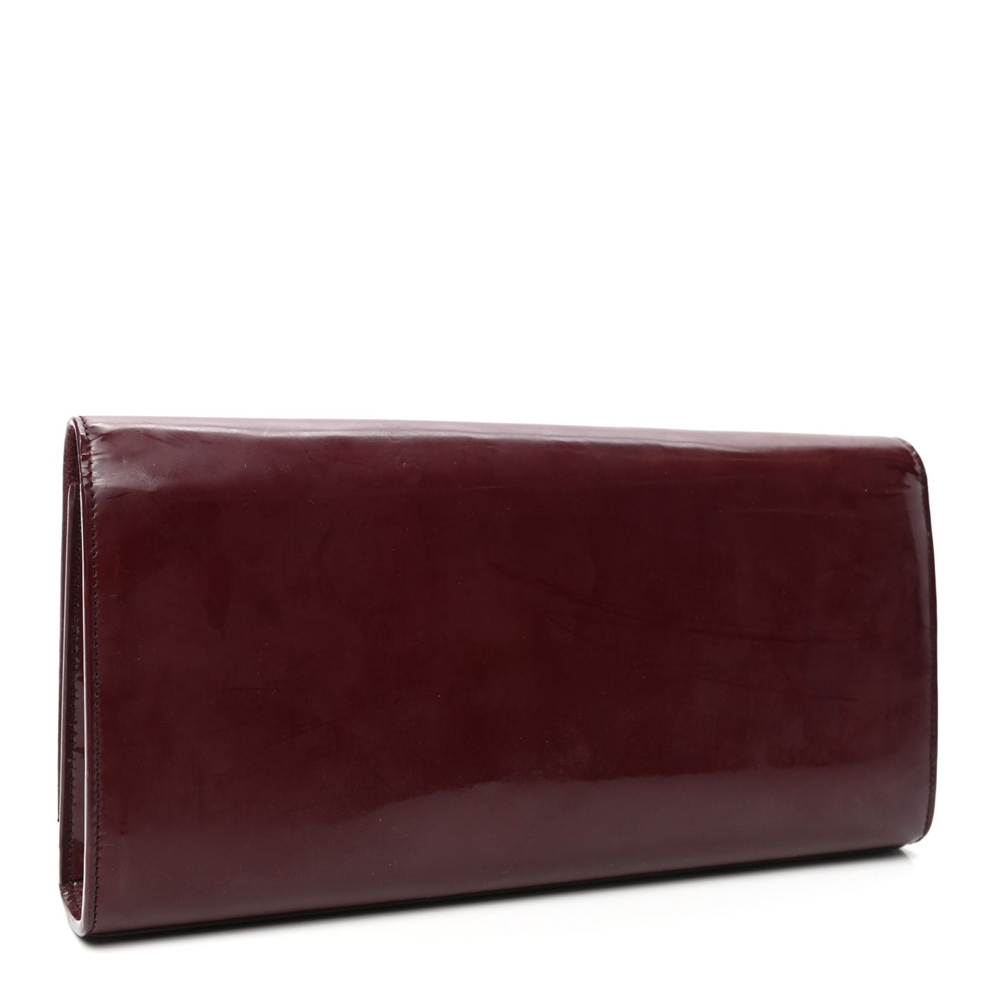 Patent Classic Monogram Cassandre Clutch Dark Red
