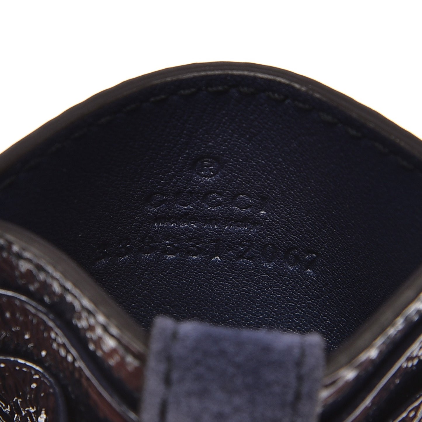 Patent Soho Card Case Uniform Blue