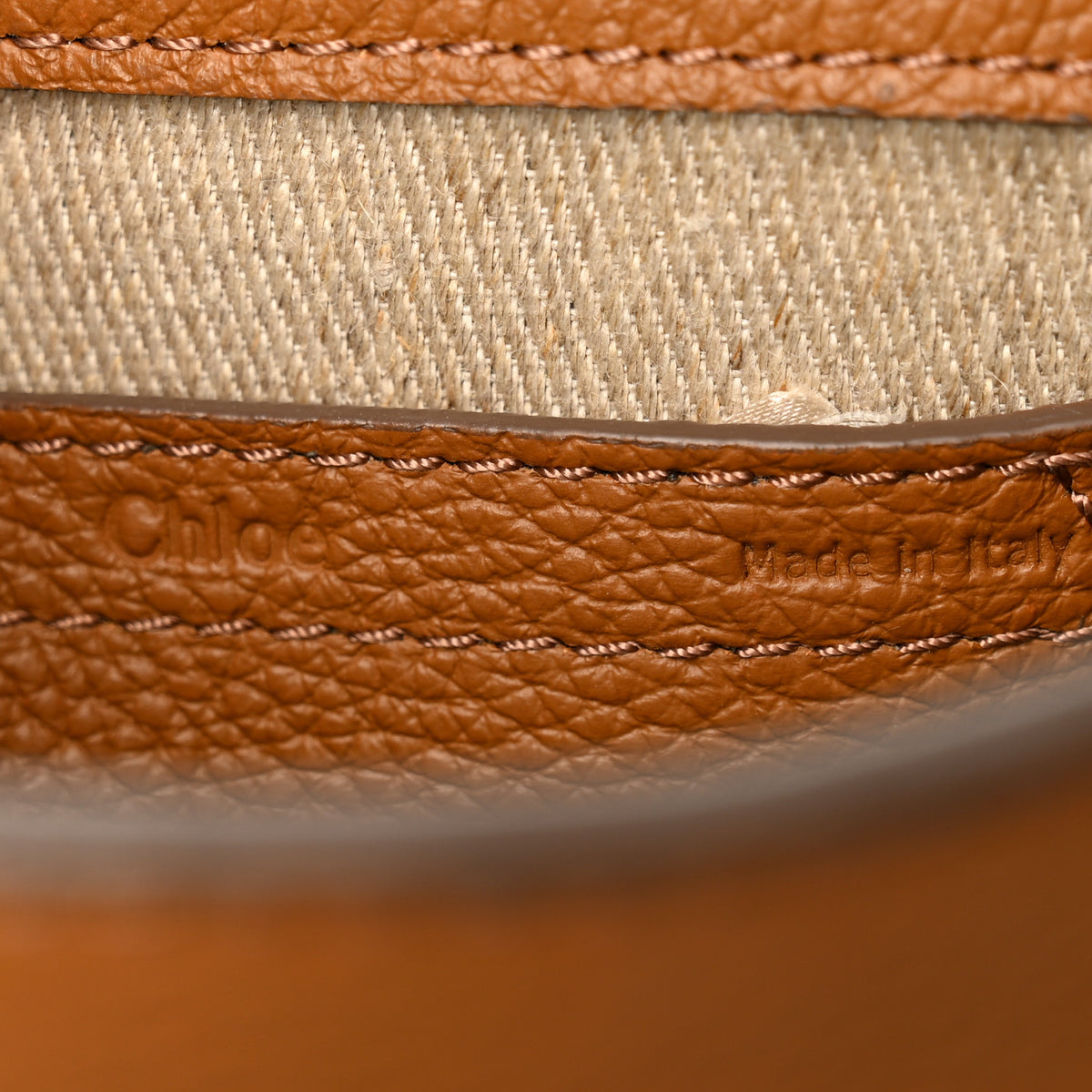 Grained Calfskin Small Marcie Saddle Bag Tan