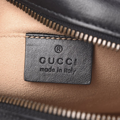 Gucci Calfskin Matelasse Small GG Marmont Chain Shoulder Bag Black 6 of 10