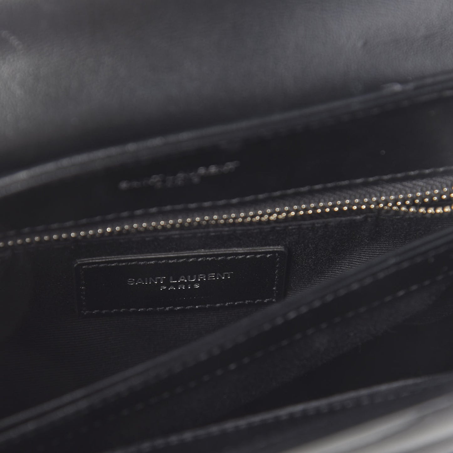 Calfskin Y Quilted Monogram Toy Loulou Crossbody Bag Black