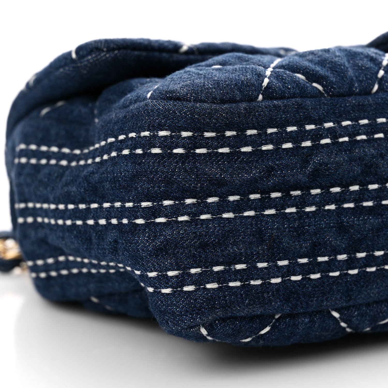 Chanel Denim Quilted Medium Denim Trip Single Flap Blue 9 of 10