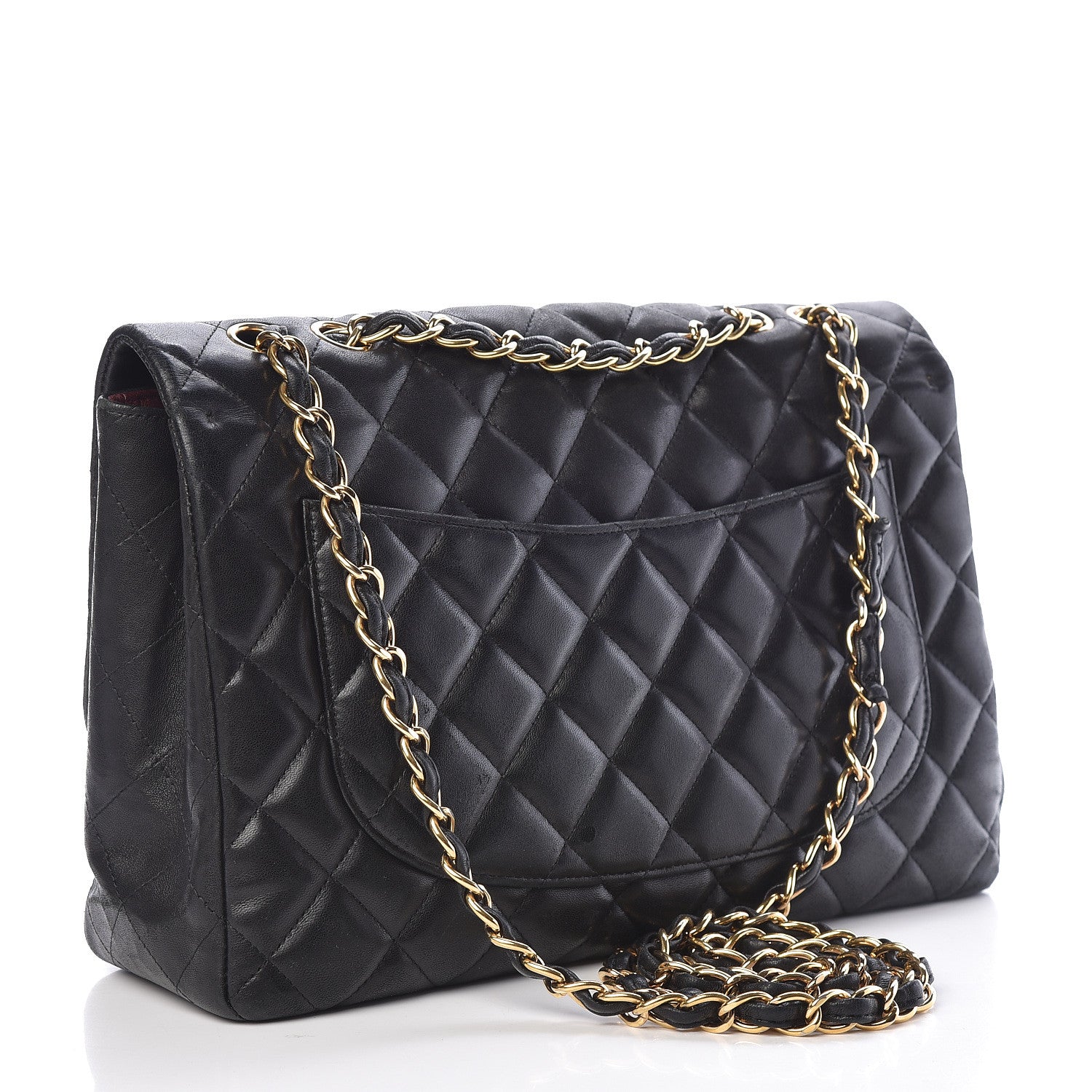 Chanel Lambskin Quilted Jumbo Single Flap Black 3 of 23