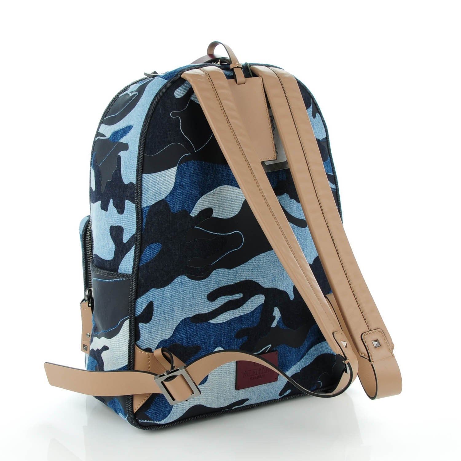 Valentino Garavani Denim Camouflage Backpack Blue 3 of 8