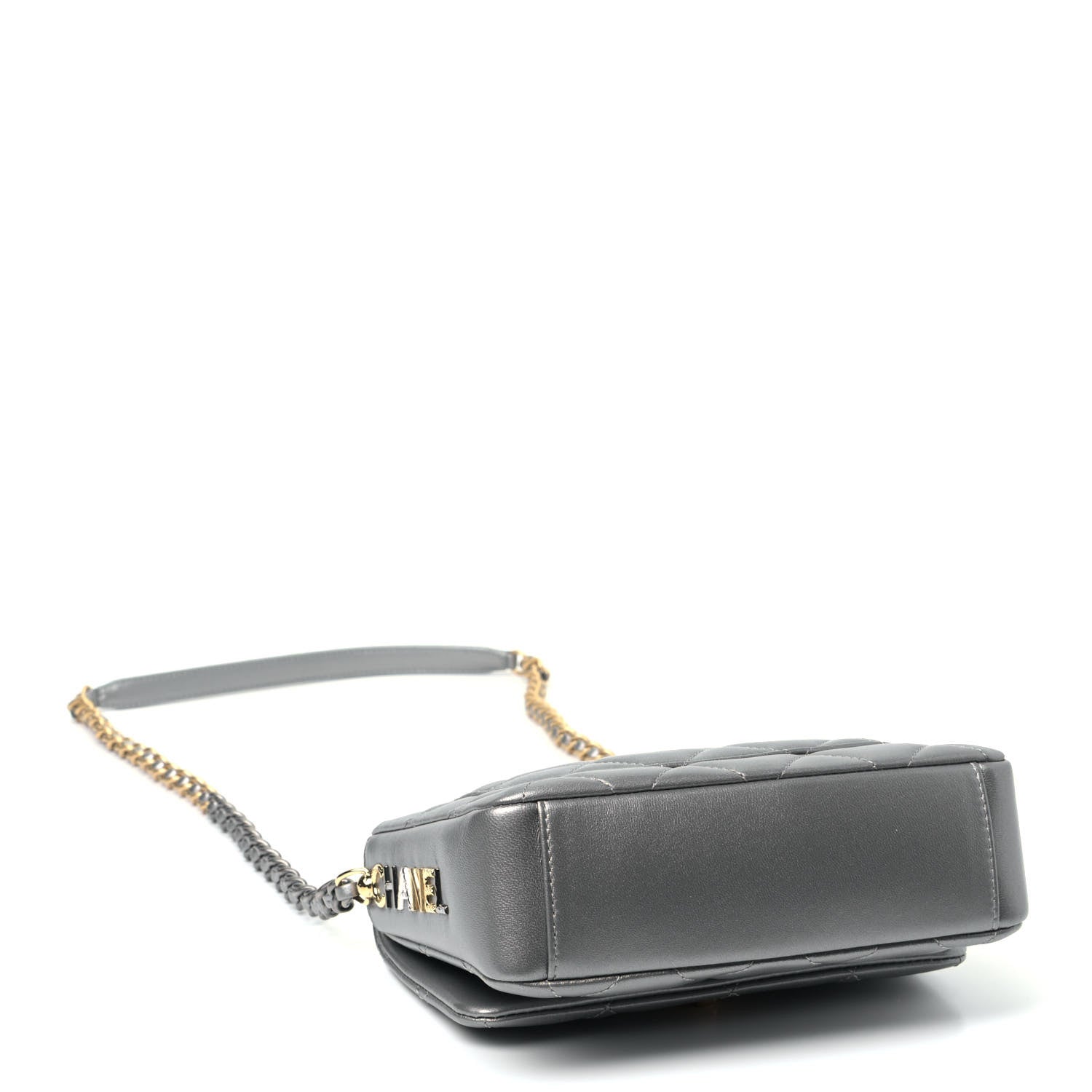 Chanel Metallic Lambskin Quilted Mini Flap Bag Silver 3 of 5