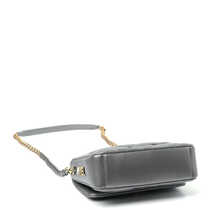 Chanel Metallic Lambskin Quilted Mini Flap Bag Silver 3 of 5