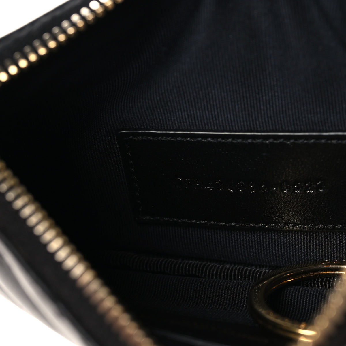 Saint Laurent Calfskin Matelasse Monogram Key Pouch Black 5 of 8
