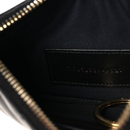 Saint Laurent Calfskin Matelasse Monogram Key Pouch Black 5 of 8