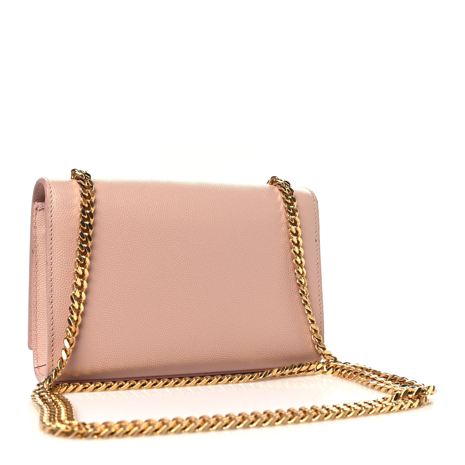 Saint Laurent Grain De Poudre Small Monogram Kate Satchel Pale Blush 3 of 10