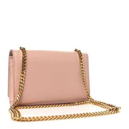 Saint Laurent Grain De Poudre Small Monogram Kate Satchel Pale Blush 3 of 10