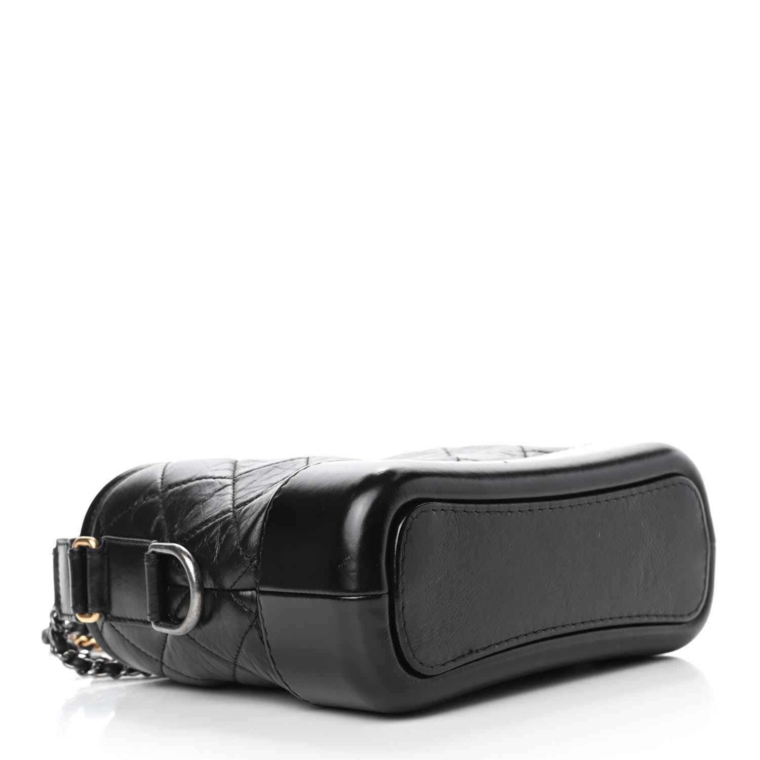 Chanel Aged Calfskin Quilted Small Gabrielle Hobo Black 4 of 5