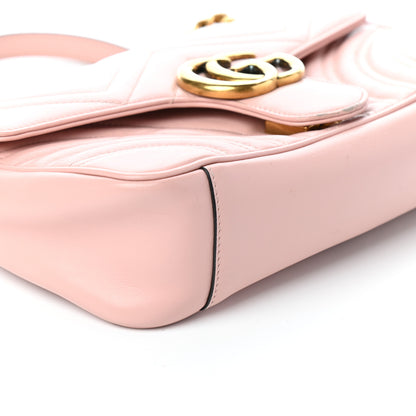 Gucci Calfskin Matelasse Small GG Marmont Shoulder Bag Perfect Pink 9 of 10