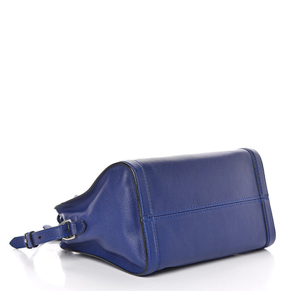 Alexander McQueen Pebbled Calfskin Small Skull Padlock Zip Around Tote Ultramarine 4 of 9