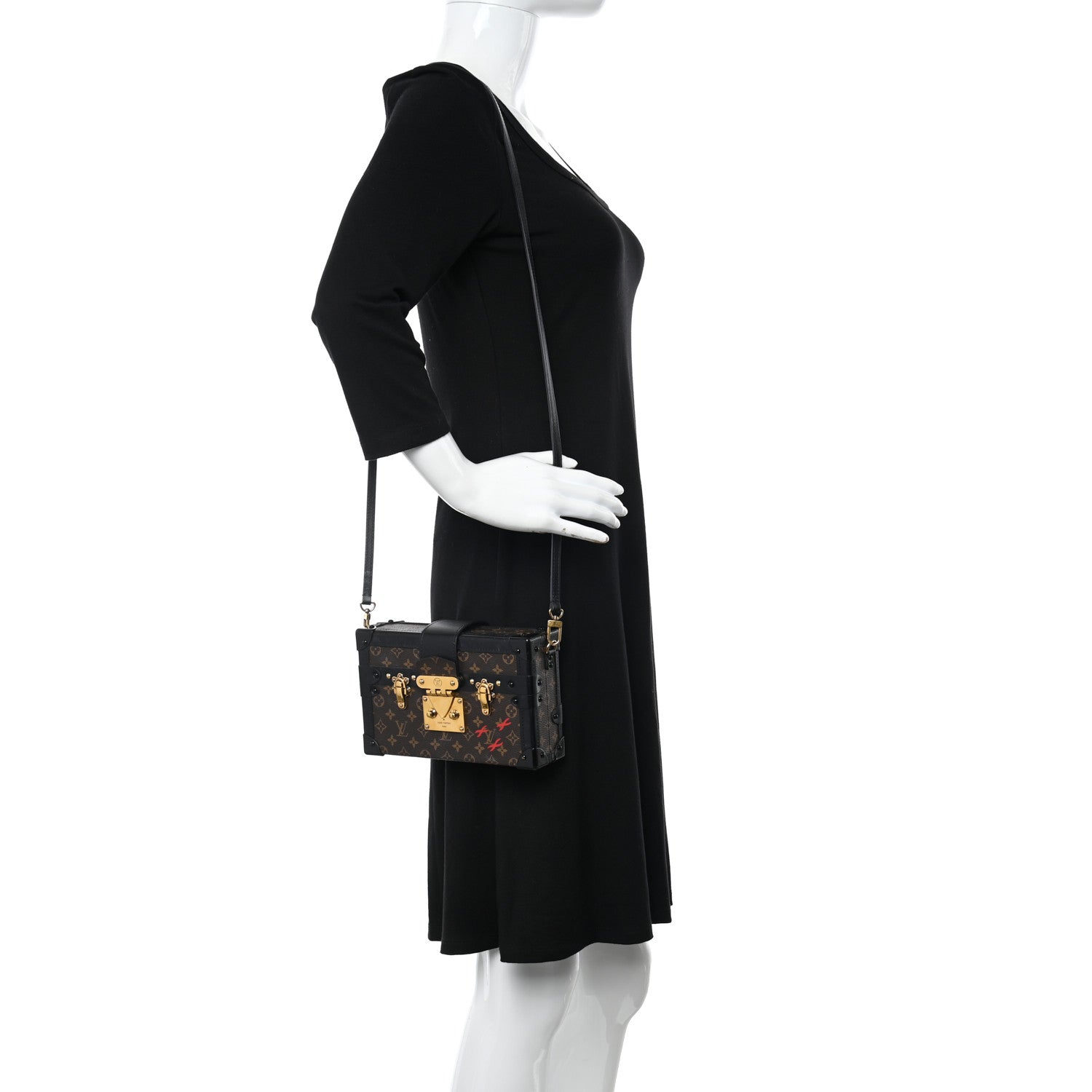 Louis Vuitton Monogram Petite Malle Black 2 of 11