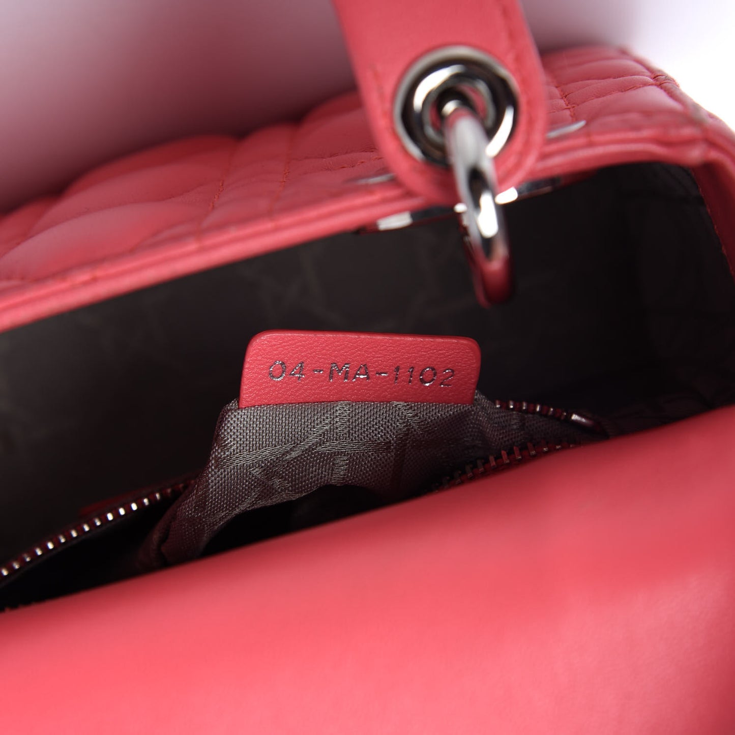 Lambskin Cannage Mini Lady Dior Pink