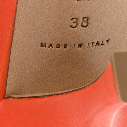 Bottega Veneta Nappa Intrecciato Blink Mule Sandals 38 New Orange 10 of 11
