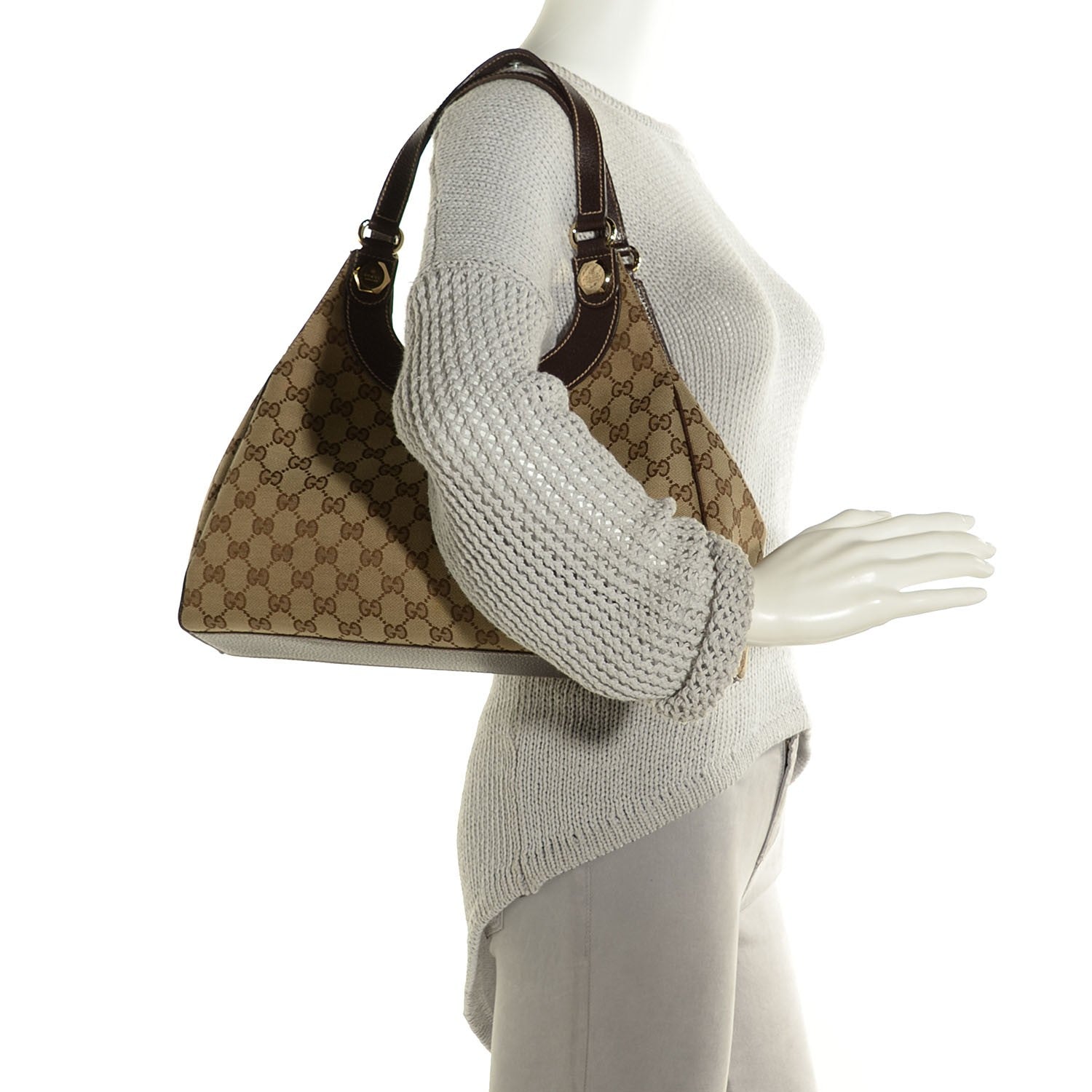 Gucci Monogram Charmy Medium Shoulder Bag Dark Brown 2 of 7