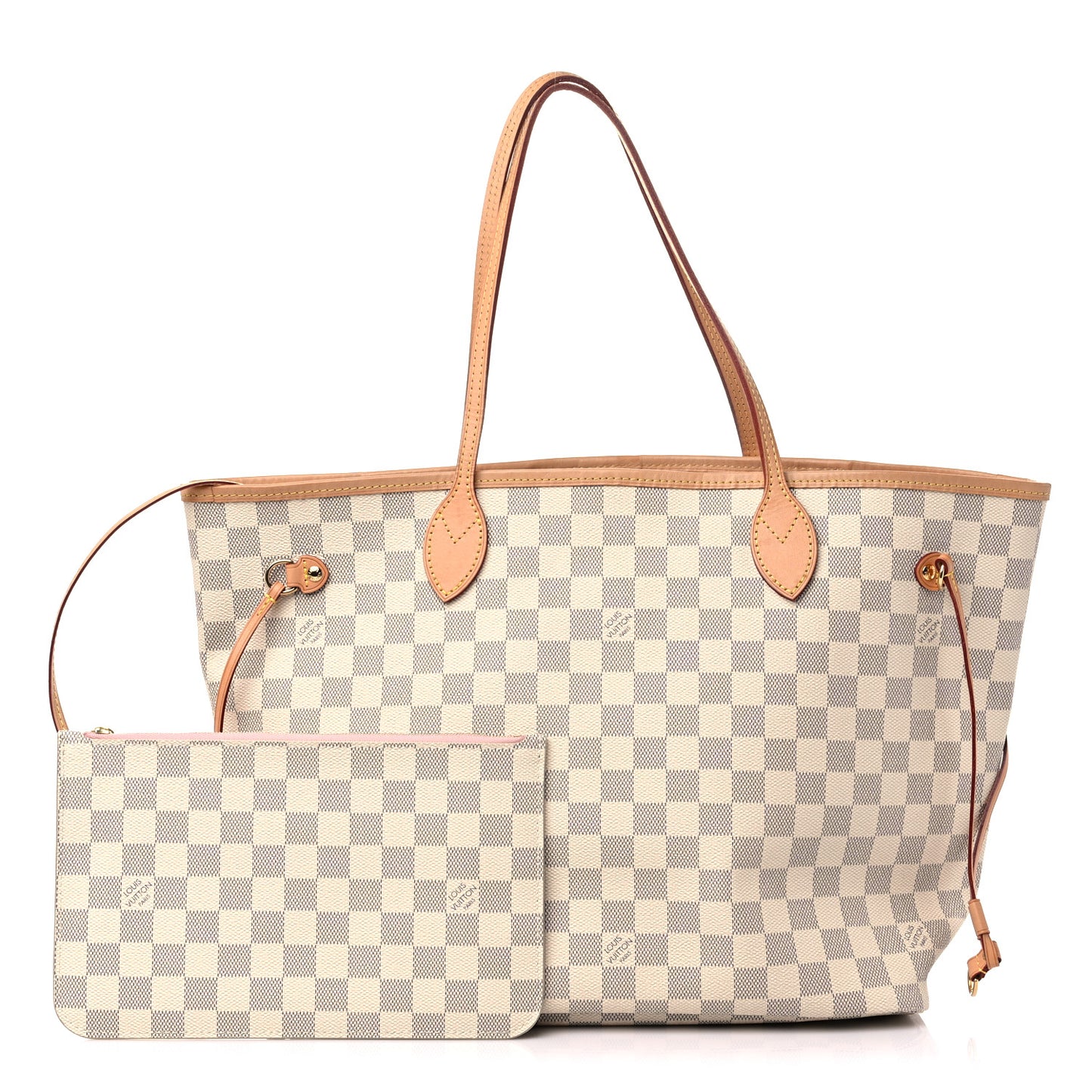 Damier Azur Neo Neverfull MM Rose Ballerine