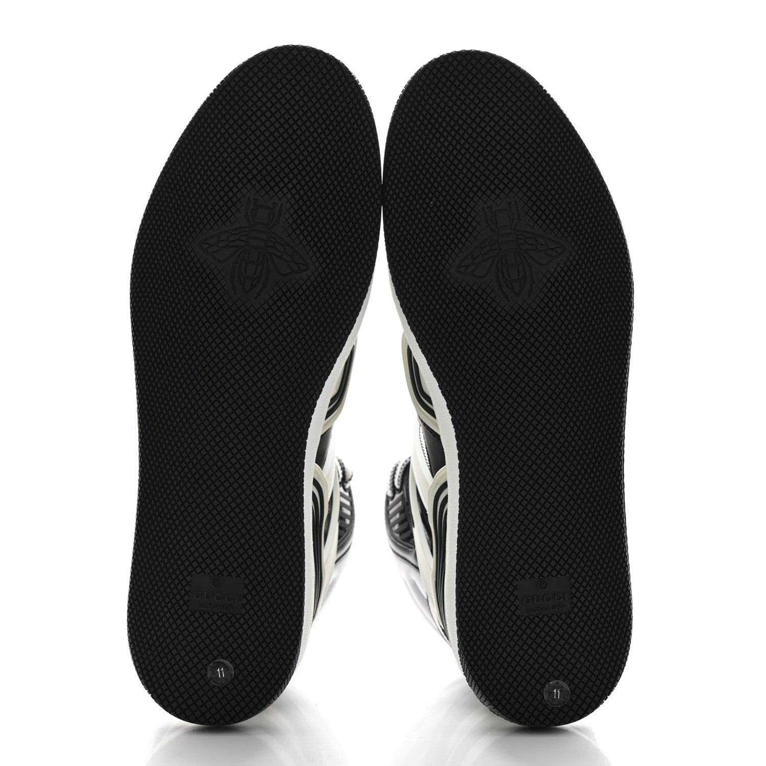 Gucci Evolution Fabric Mens Basket High Top Sneakers 11 Black White 5 of 9