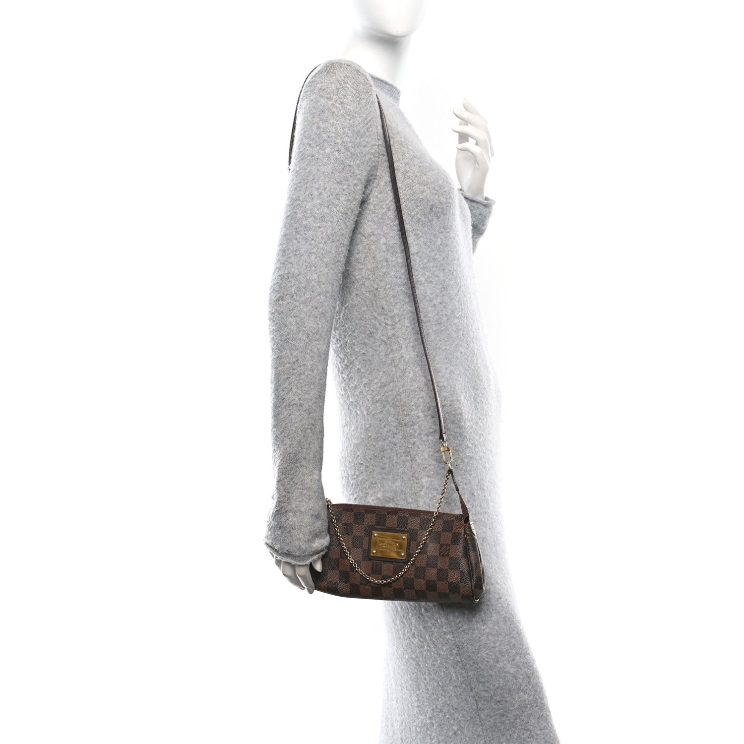 Louis Vuitton Damier Ebene Eva Clutch 2 of 10