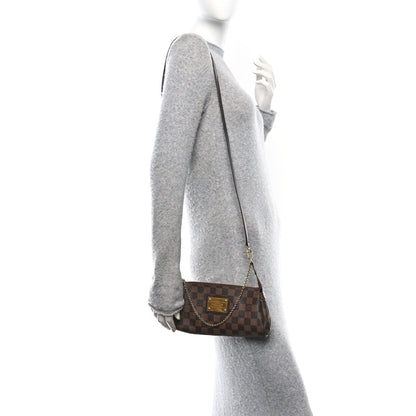 Louis Vuitton Damier Ebene Eva Clutch 2 of 10