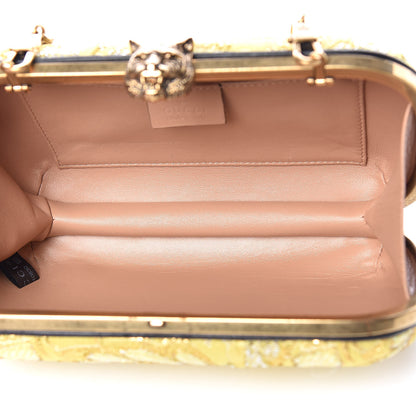 Gucci Brocade Floral Broadway Clutch Yellow 5 of 9