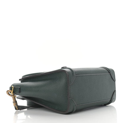 Celine Drummed Calfskin Nano Luggage Amazone 4 of 10