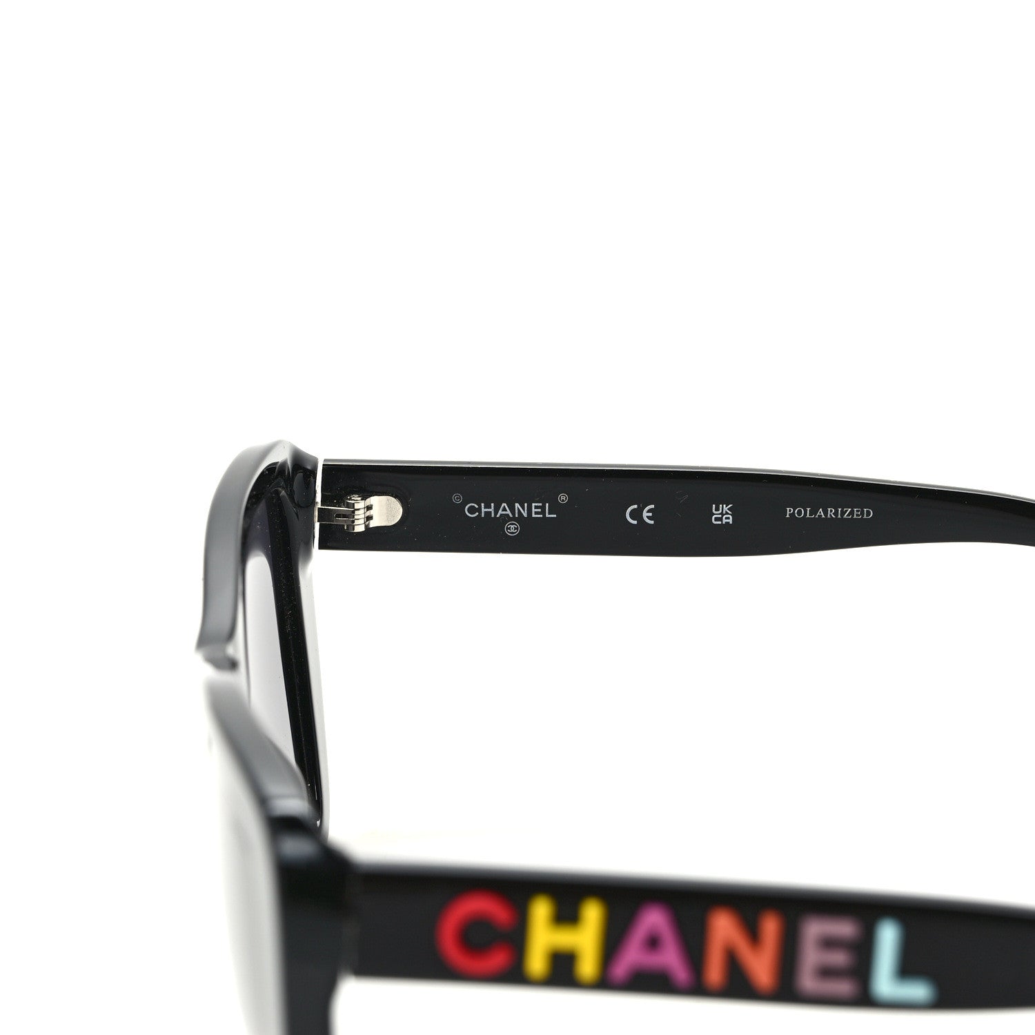 Chanel Acetate Polarized Butterfly Sunglasses 71548A Black 6 of 9
