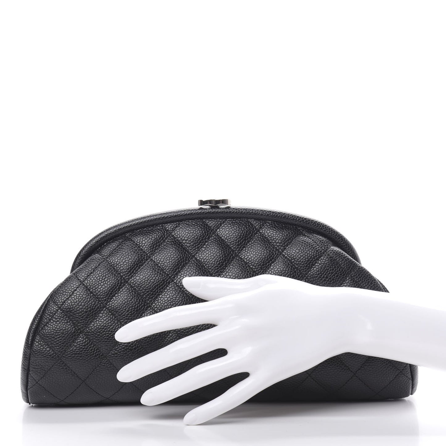 Caviar Quilted Timeless Clutch Black