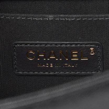 Chanel Caviar Chevron Quilted Small Boy Flap Black 8 of 11