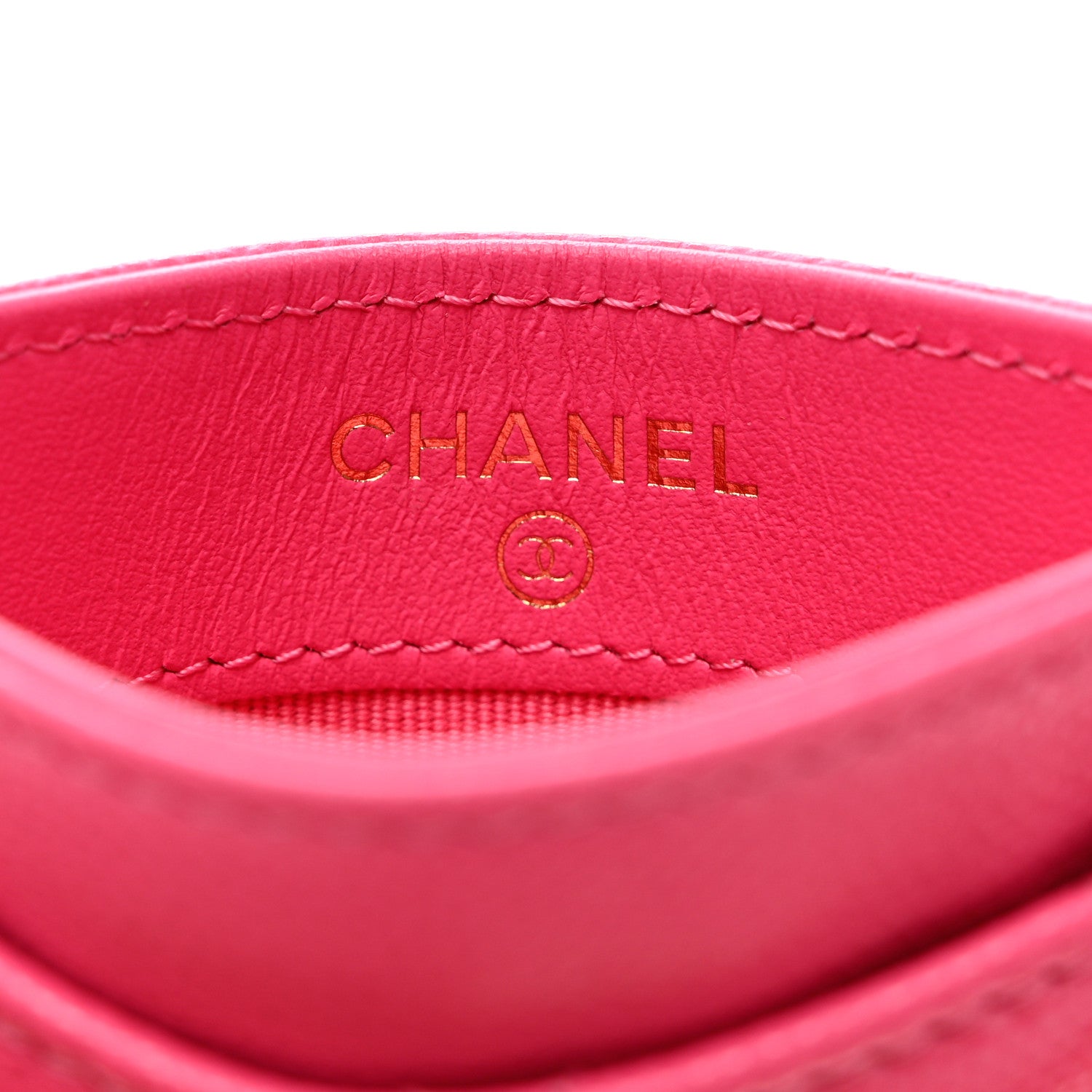 Chanel Caviar Quilted Card Holder Pink 6 of 8
