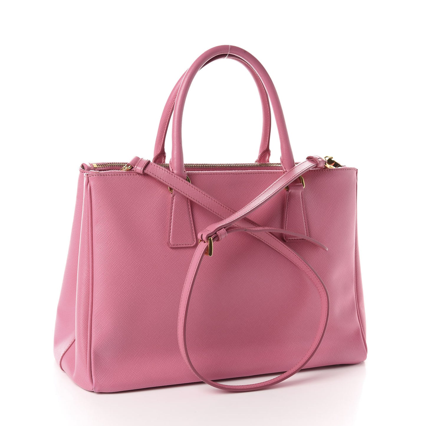 Saffiano Medium Galleria Double Zip Tote Geranio