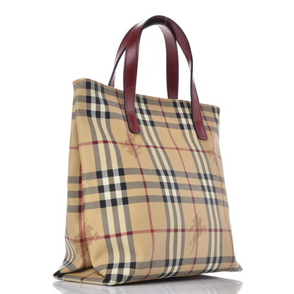 Burberry Haymarket Check Tote Red 3 of 7