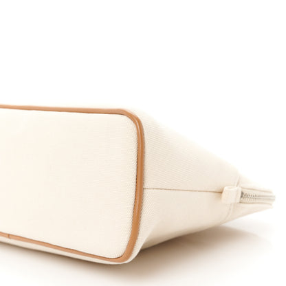 Hermes Cotton Canvas Bolide Travel Cosmetic Pouch Natural 9 of 9
