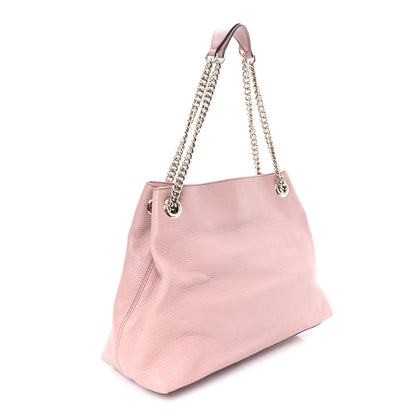 Gucci Pebbled Calfskin Medium Soho Chain Shoulder Bag Dark Cipria 3 of 13