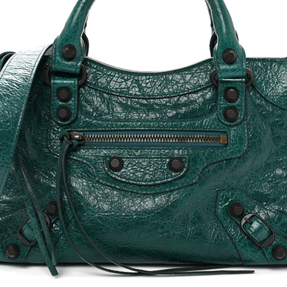 Balenciaga Agneau Arena Classic Hardware Le City Mini Dark Emerald 8 of 10