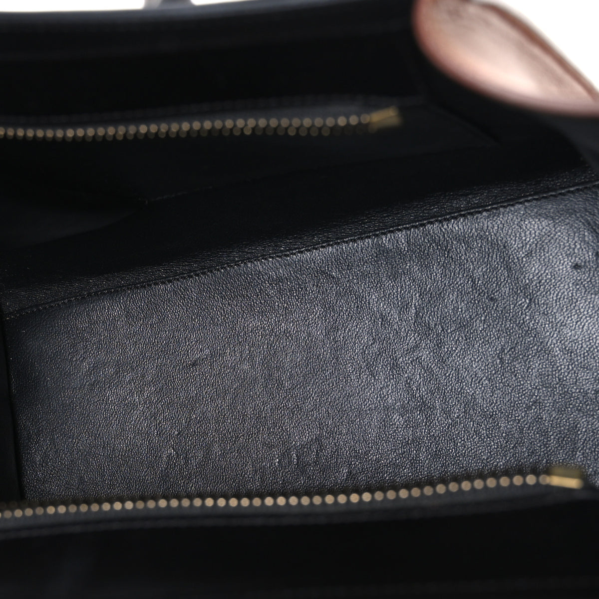 Smooth Calfskin Micro Bi-Color Luggage Black White Brown