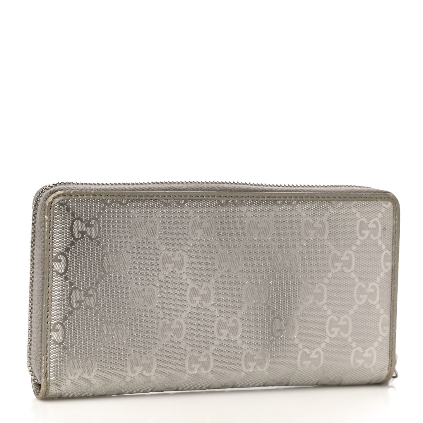 Imprime Monogram GG Pierce Zip Around Wallet Silver