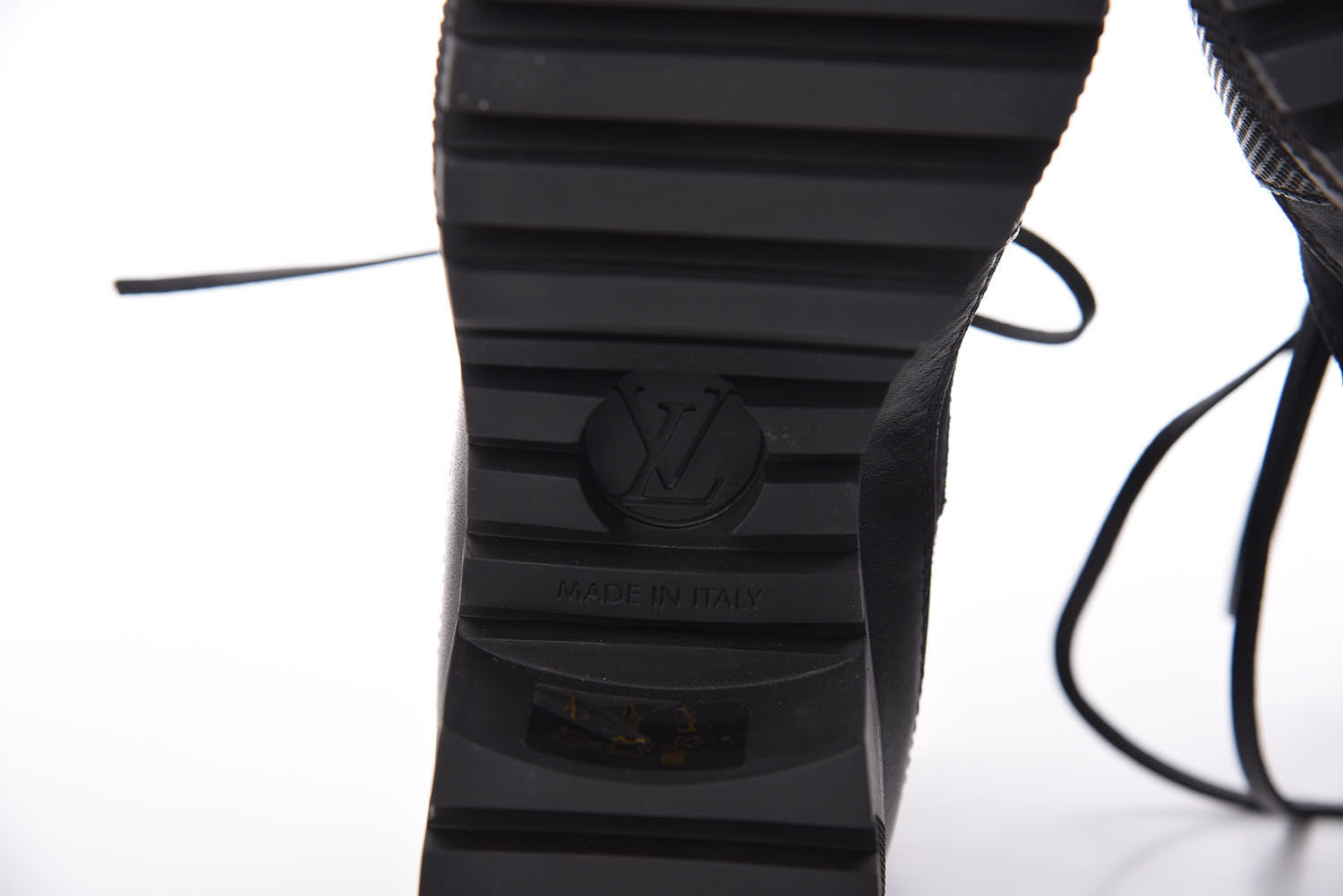 Louis Vuitton Suede Calfskin Monogram LV Black Heart Laureate Platform Desert Boots 36.5 Black 6 of 8