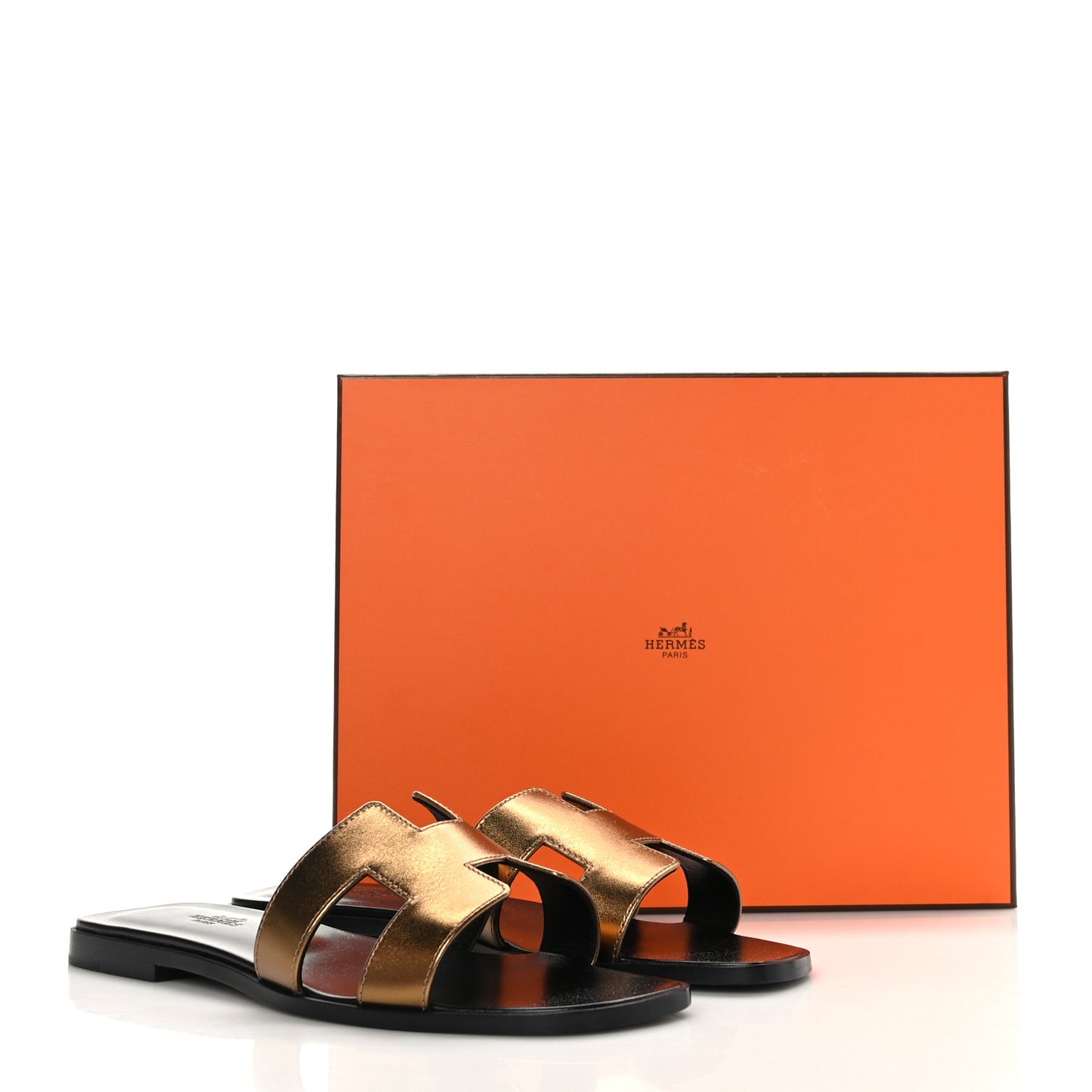 Metallic Nappa Oran Sandals 39 Vert Bronze