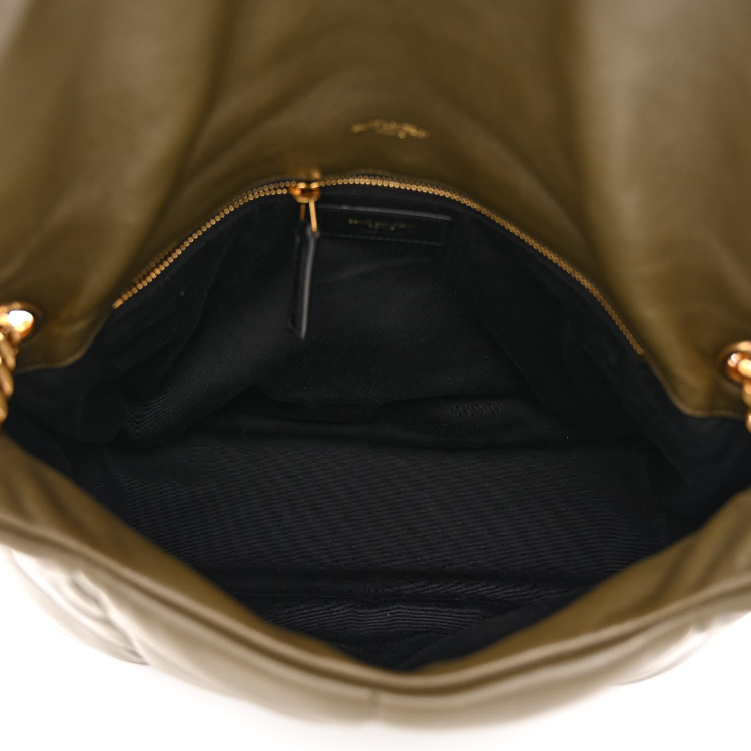 Saint Laurent Lambskin Quilted Medium Loulou Puffer Monogram Chain Satchel Seaweed 5 of 11