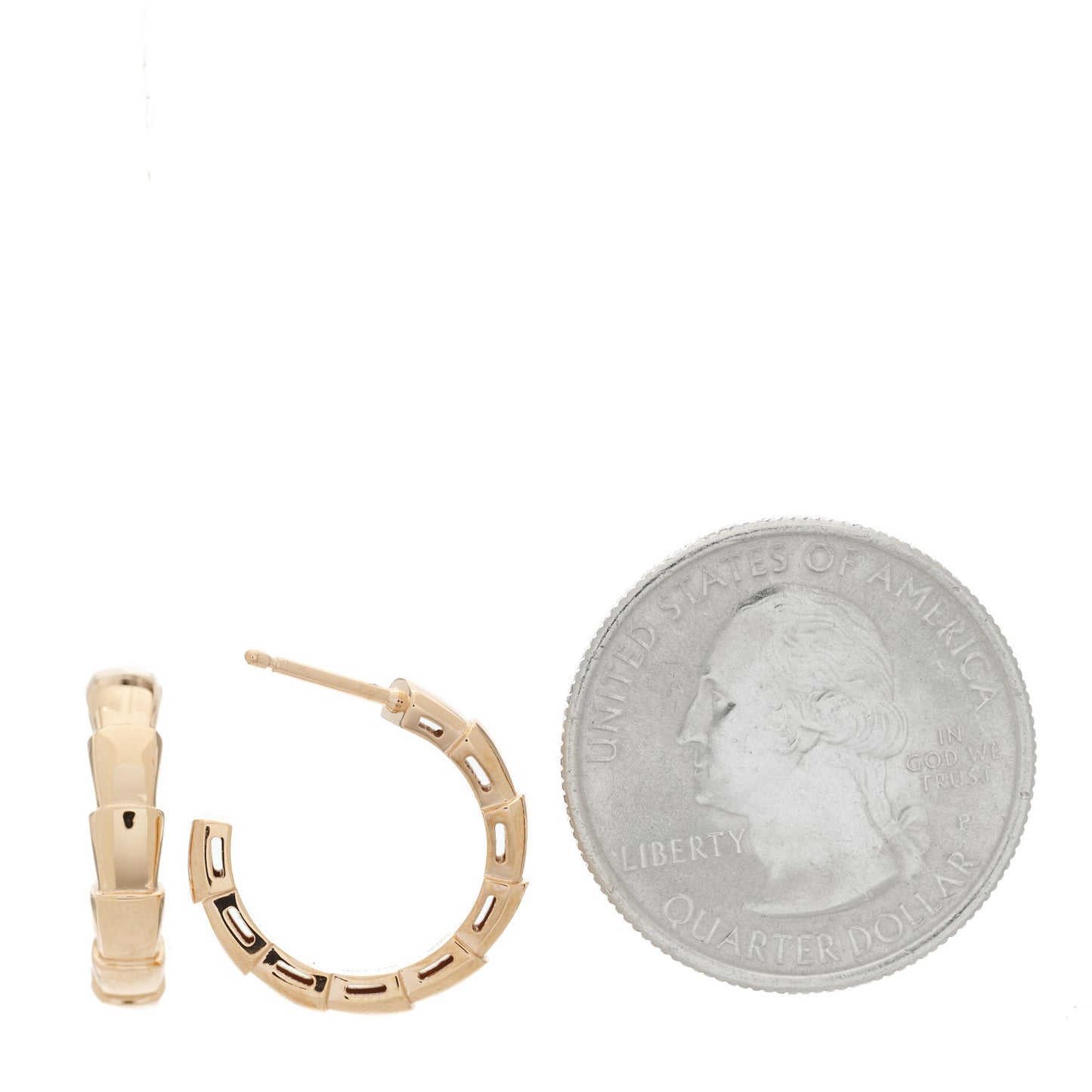 18K Rose Gold Viper Hoop Earrings