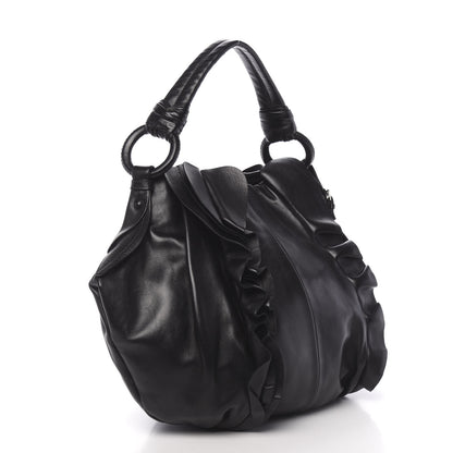 Prada Nappa Ruffle Bag Black 3 of 10